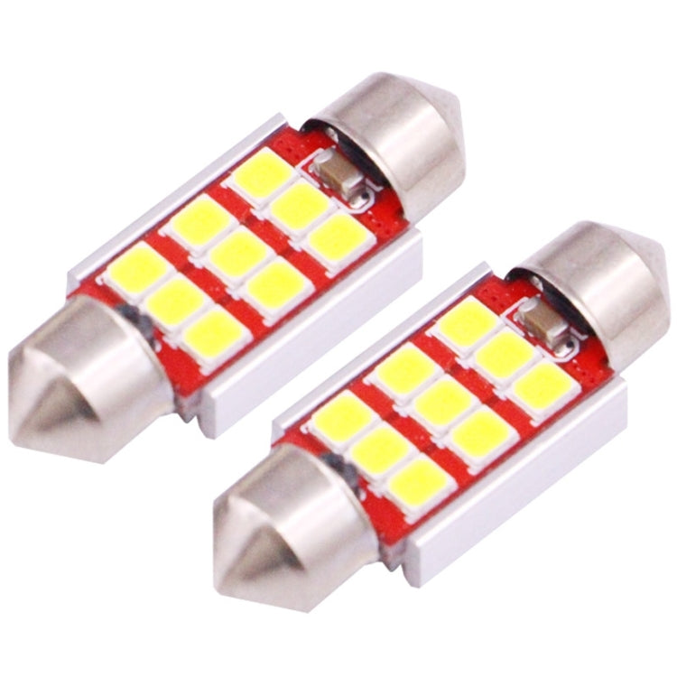 2 PCS 36mm 3.0W 180LM White Light 9 LED SMD 2835 CANBUS License Plate Reading Lights Car Light Bulb