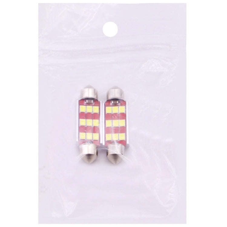 2 PCS 39mm 3W 180LM White Light 9 LED SMD 2835 CANBUS License Plate Reading Lights Car Light Bulb