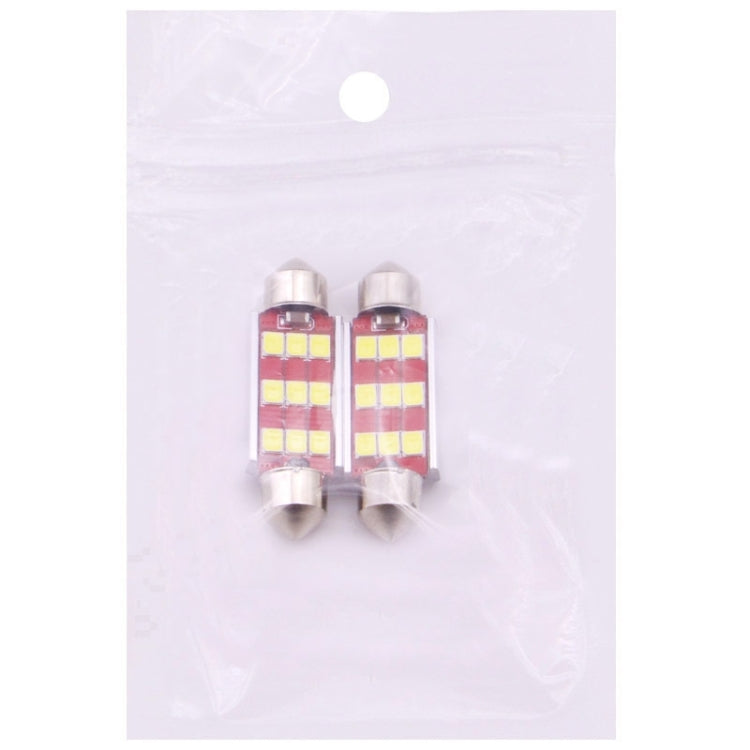2 PCS 41mm 3W 180LM White Light 9 LED SMD 2835 CANBUS License Plate Reading Lights Car Light Bulb