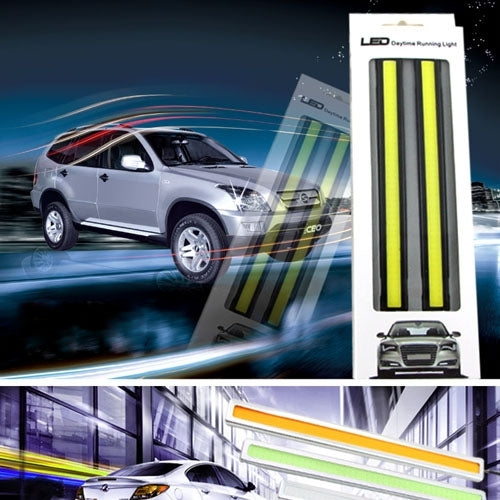 2 PCS 6W*2 DRL LED Red Light Bar Car Light Source Waterproof Daytime Running Lights, DC 12V