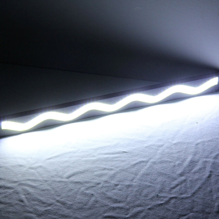2 PCS DC 12V 2x6W COB DRL LED Wave Type White Light Car Daytime Running Lights, Length: 20.7cm