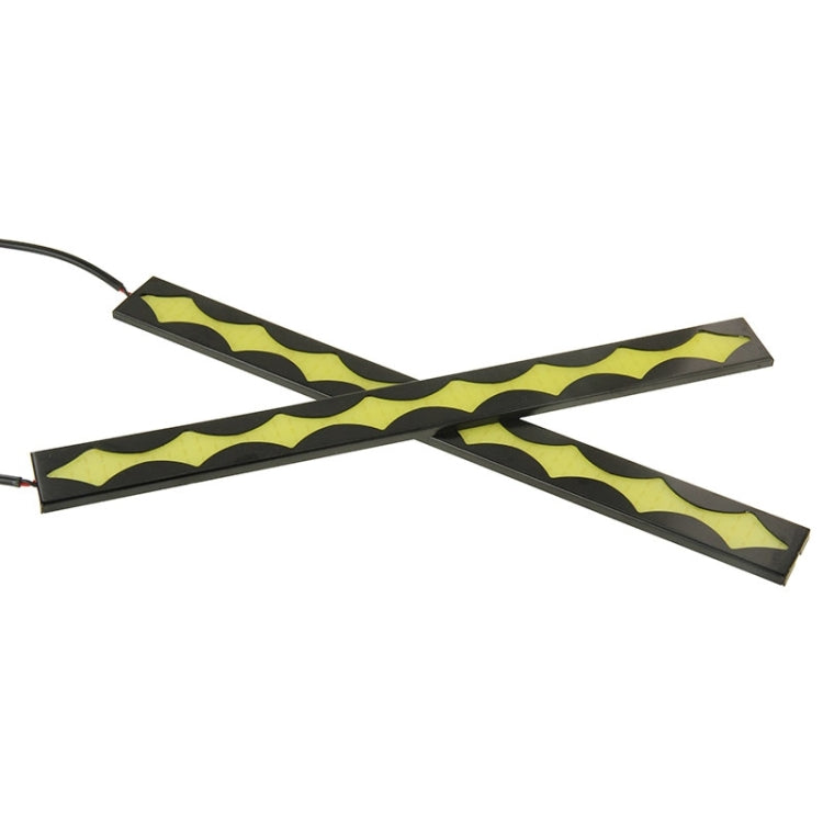 2 PCS DC 12V COB DRL LED White Light Car Daytime Running Lights, Length: 20.5cm
