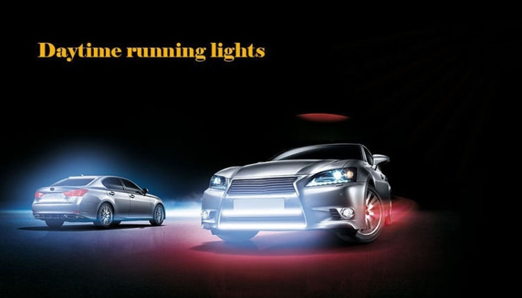 2 PCS DC 12V COB DRL LED White Light Car Daytime Running Lights, Length: 20.5cm