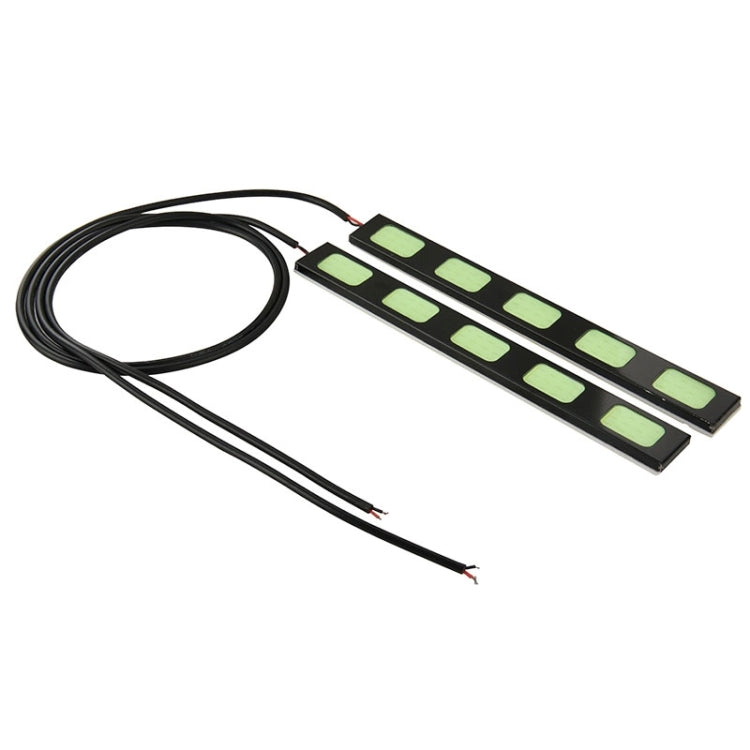 2 PCS DC 12V COB DRL LED Grid Type ICE Blue Light Car Daytime Running Lights, Length: 15.2cm