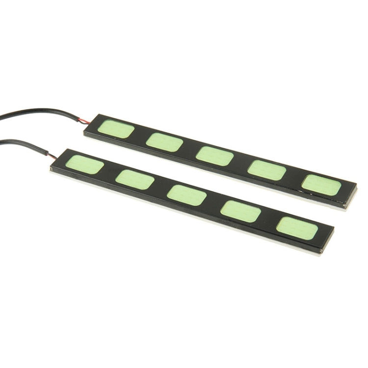 2 PCS DC 12V COB DRL LED Grid Type ICE Blue Light Car Daytime Running Lights, Length: 15.2cm