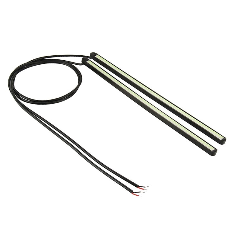 2 PCS DC 12V 195mAh COB DRL LED Bar Type ICE Blue Light Car Daytime Running Lights, Length: 20.5cm