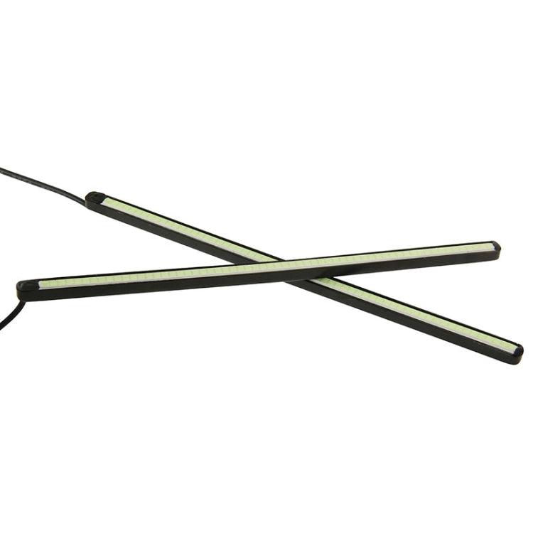 2 PCS DC 12V 195mAh COB DRL LED Bar Type ICE Blue Light Car Daytime Running Lights, Length: 20.5cm