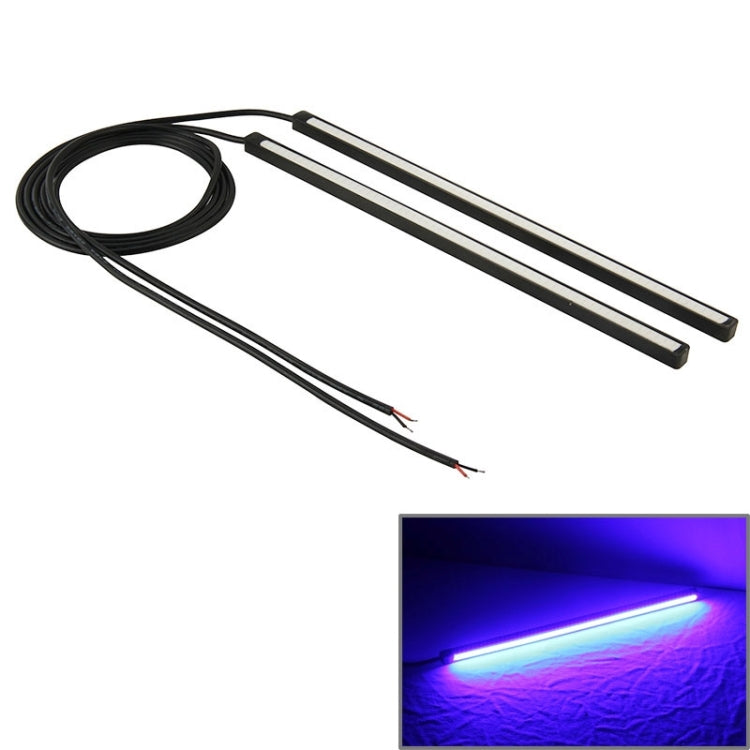 2 PCS DC 12V 220mAh COB DRL LED Bar Type ICE Blue Light Car Daytime Running Lights, Length: 20.5cm