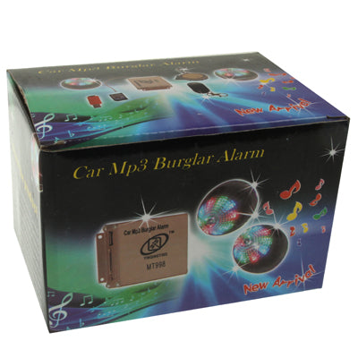 Car MP3 Burglar Alarm with FM Radio & Remote Control, Support SD Card & USB Flash Disk