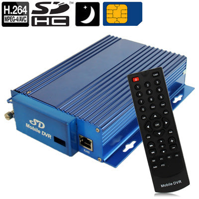 4-CH H.264 RJ45 IR Car Digital Video Recorder, Support CIF / HD1 / D1 Video Playback / G-sensor / SD Card / GPS Module / 3G function