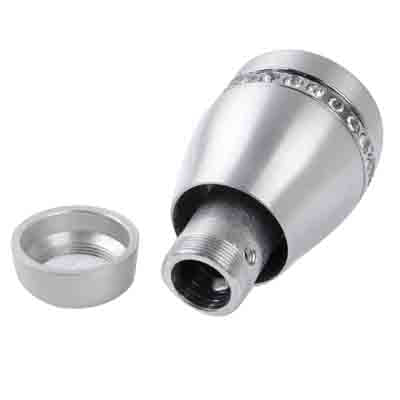 Car Universal Round Shaped Ergonomic Aluminum Manual Gear Shift Knob with Crystals(Silver)