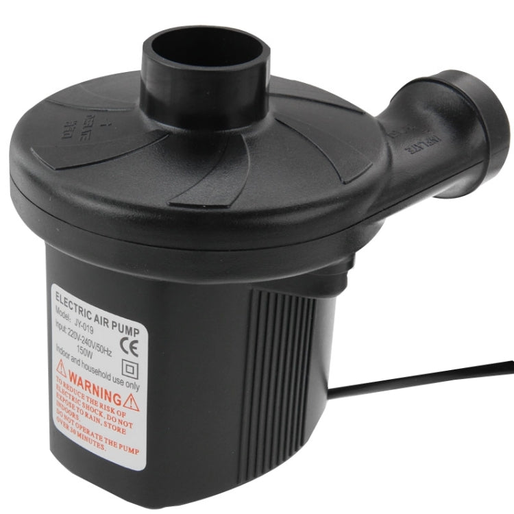 JY-019 50Hz 150W AC Electric Air Pump with 3 x Nozzles, AC 220V, (EU Plug)(Black)