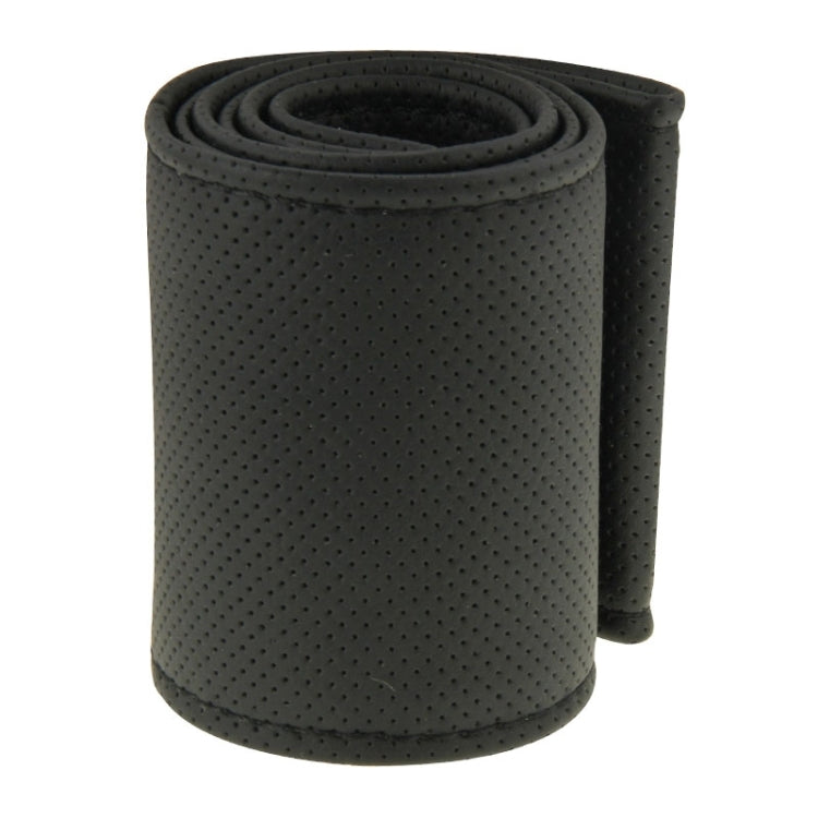 Leather Steering Wheel Cover With Needle and Thread, Size: 54x10.5cm