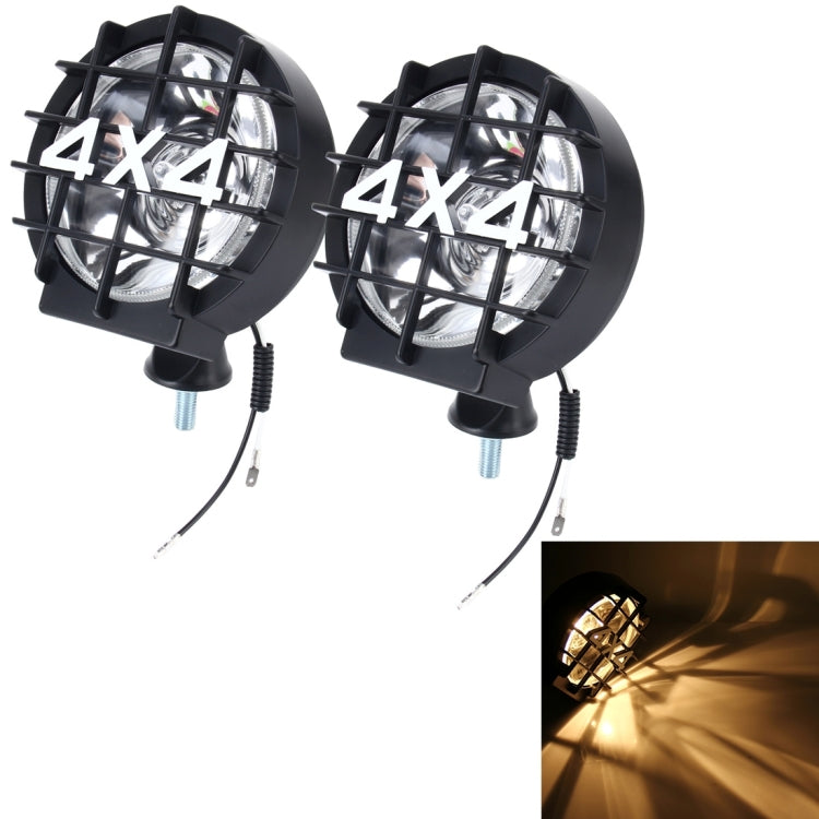 2 PCS RD-293 55W 6000K H3 HID Xenon 4 X 4 Off Road Fog Light(Warm White)