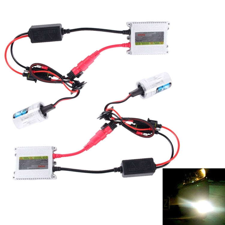 DC12V 35W 2x H3 Slim HID Xenon Light, High Intensity Discharge Lamp, Color Temperature: