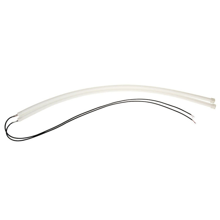 2 PCS 12V Car Daytime Running Lights Soft Article Lamp, White Light, Length: 60cm