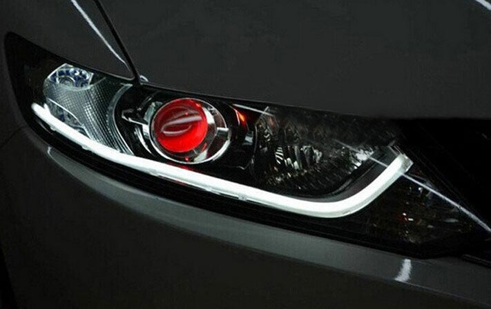 2 PCS 12V Car Daytime Running Lights Soft Article Lamp, White Light, Length: 60cm