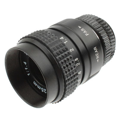 25mm 1:1.4 C-M4/3 Mount TV Lens with Stepping Ring