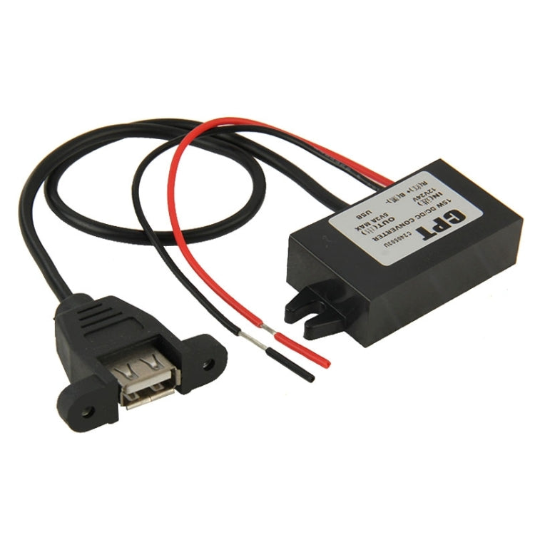 12V To 5V Car Power Charger Adapter Step Down Module DC-DC Converter with Fixed USB Ports