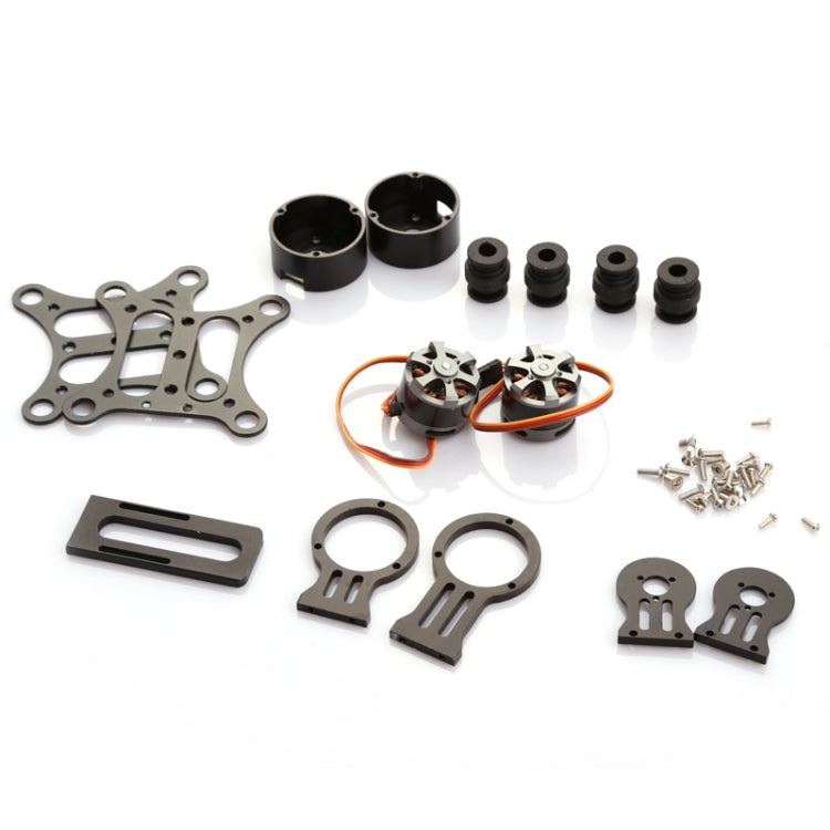 DIY CNC Gopro Hero3 Metal Camera Gimbal Mount for DJI Phantom X525 / F450 / F550(Black)