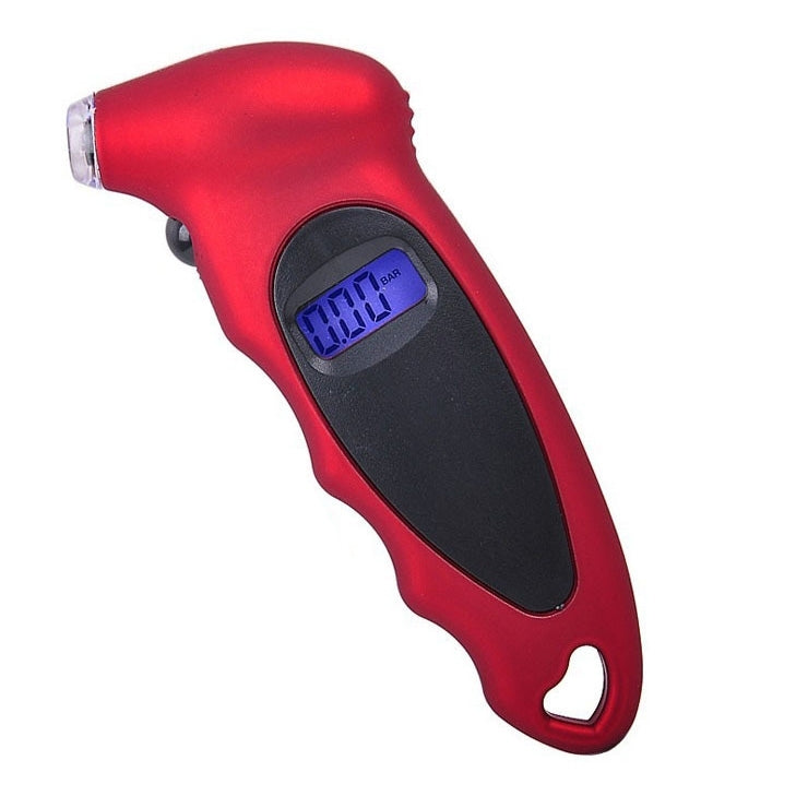 Digital Tire Gauge with LED Flash light, Pressure Range: 0-100PSI(Red)