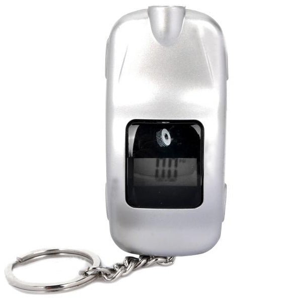 Mini LCD Digital Tyre Air Pressure Gauge Keychain with Compass for Car Bike, Range: 0 to 100PSI(Black)