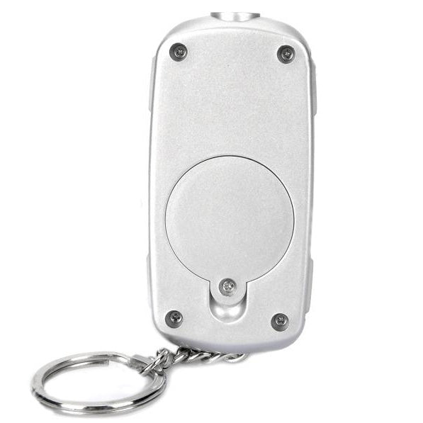 Mini LCD Digital Tyre Air Pressure Gauge Keychain with Compass for Car Bike, Range: 0 to 100PSI(Black)