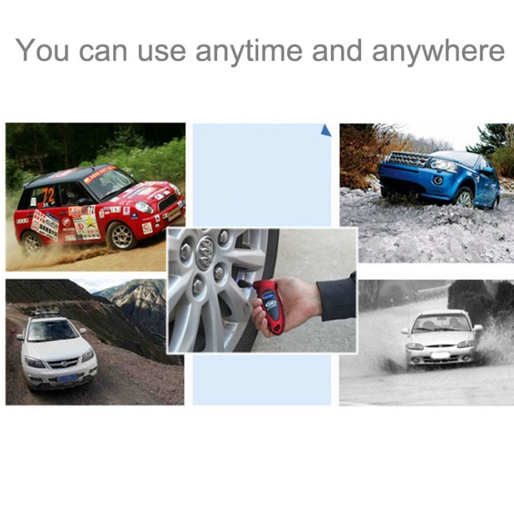 1/4 inch LCD Display Screen Digital Tire Gauge, Pressure Range: 0-100PSI(Silver)