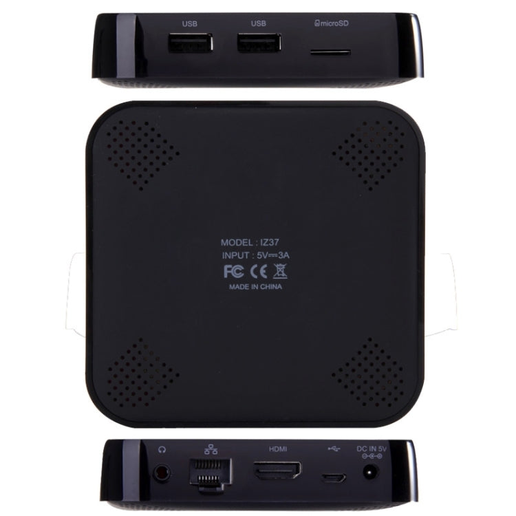 Tronsmart Ara IZ37 Dual Boot Windows 8.1 & Android 4.4 Mini PC, CPU: Intel Bay Trail-T Atom Z3735F Quad Core 1.33-1.83GHz, RAM: 2GB, ROM: 64GB, Support RJ45 / OTG / HDMI / Bluetooth / WiFi(Black)