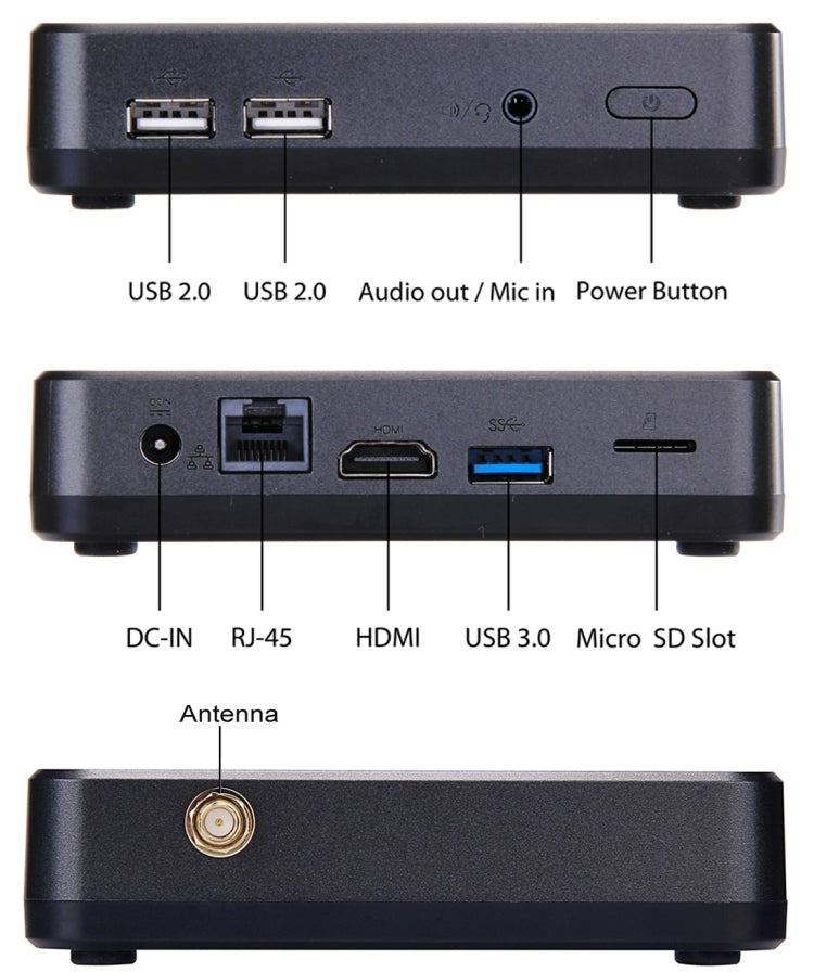Tronsmart ARA X5 Plus Windows 10 TV Box Media Player, Intel Cherry Trail Z8300 64-bit Quad Core 1.8GHz, RAM: 2GB, ROM: 32GB(Black)