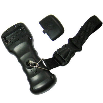 Travel 2 in 1 Thermometer Travel Suitcase Scale (44kg / 20g)(Black)