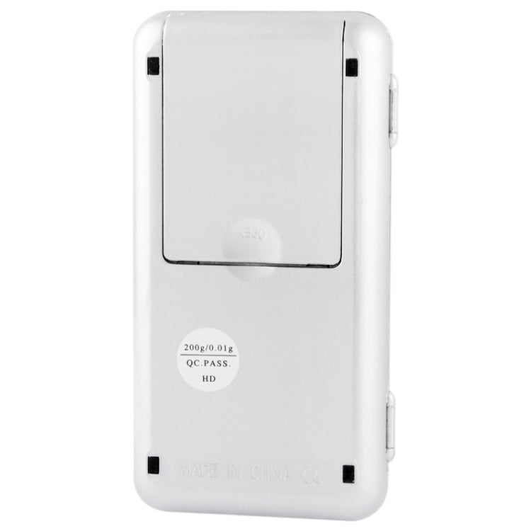 200g x 0.01g Mini Digital Pocket Weighing Scale, Screen Size: 3.5*1.5cm(Silver)
