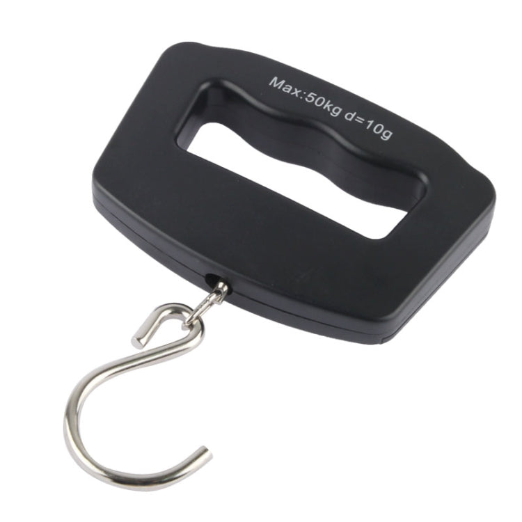 50kgx10g LCD Electronic Travel Luggage Hook Weight Scale(Black)