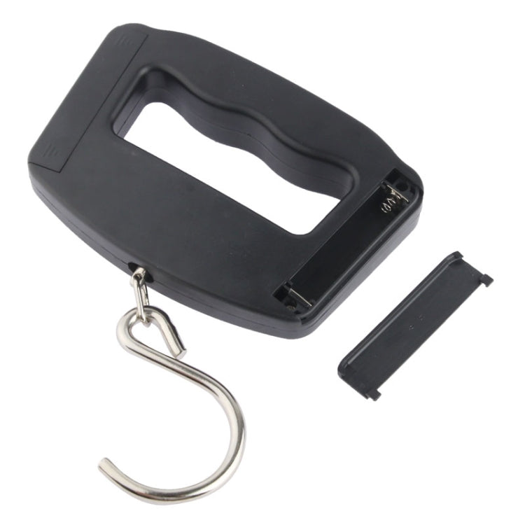 50kgx10g LCD Electronic Travel Luggage Hook Weight Scale(Black)
