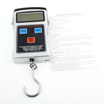 Handheld 4 in 1 (Scale / Clock / Temperature / Tape) Digital Electronic Fish Hook Scale