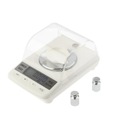 50g x 0.001g High Precision Jewelry Diamond Scale with Counting Function(White)