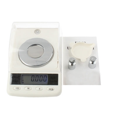 50g x 0.001g High Precision Jewelry Diamond Scale with Counting Function(White)