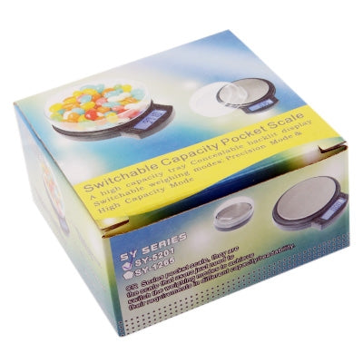 Switchable Capacity Digital Pocket Scale (200g x 0.01g / 500g x 0.1g)(Black)
