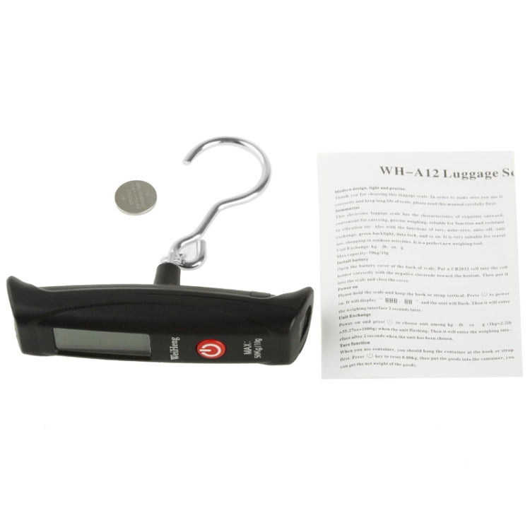 A12 Portable Electronic Luggage Scale (50kg/10g)