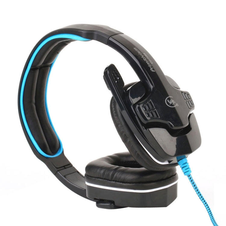 Universal Stereo Headset with Mic for Computer, Cable Length: 1.5m (Black + Blue)