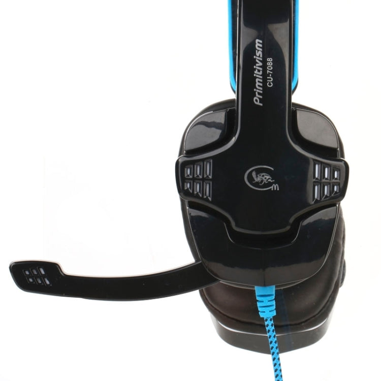 Universal Stereo Headset with Mic for Computer, Cable Length: 1.5m (Black + Blue)
