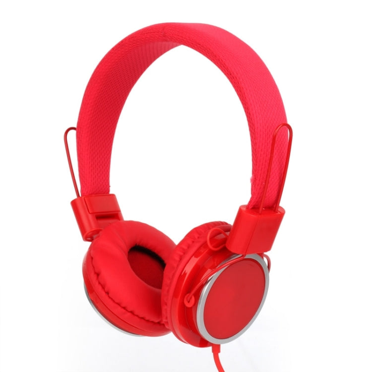 Universal Stereo Headset with Mic for All Audio Devices, Cable Length: 2m(Red)