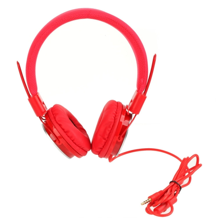 Universal Stereo Headset with Mic for All Audio Devices, Cable Length: 2m(Red)