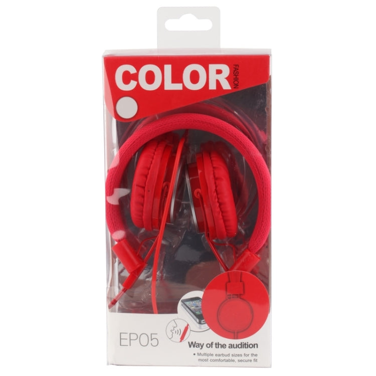 Universal Stereo Headset with Mic for All Audio Devices, Cable Length: 2m(Red)