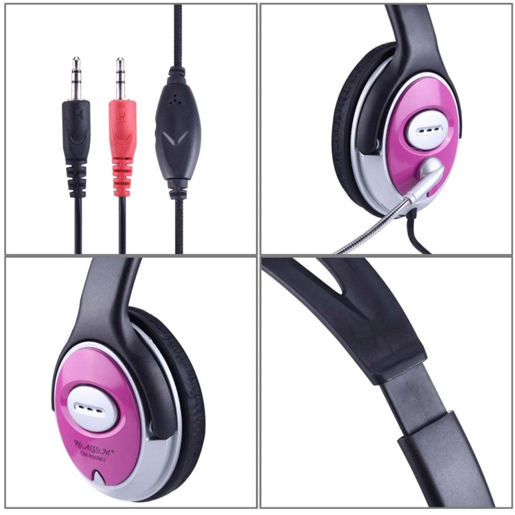 CM-890MV Wired PC Stereo Headphone with Microphone , Cable Length: 2m(Black)