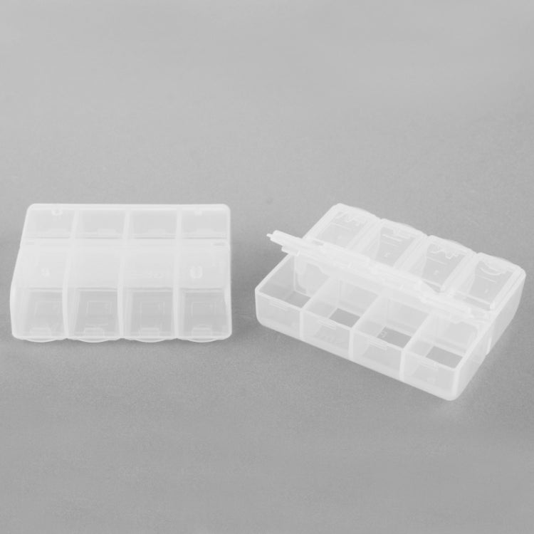Medicine / Jewelry Organizer / Electronic Parts 16 Grids Plastic Storage Box(Transparent)