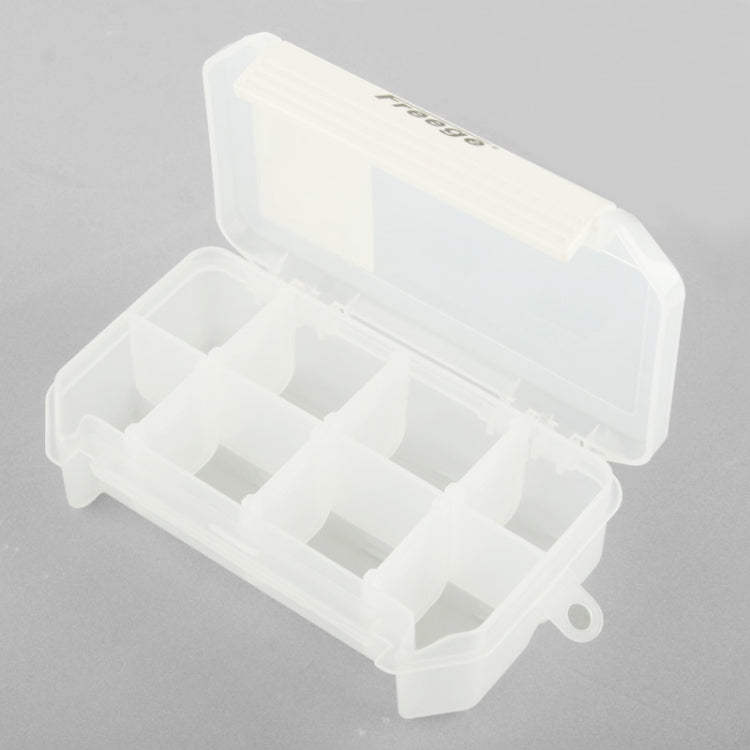 Medicine / Jewelry Organizer / Electronic Parts 8 Grids Plastic Storage Box(Transparent)