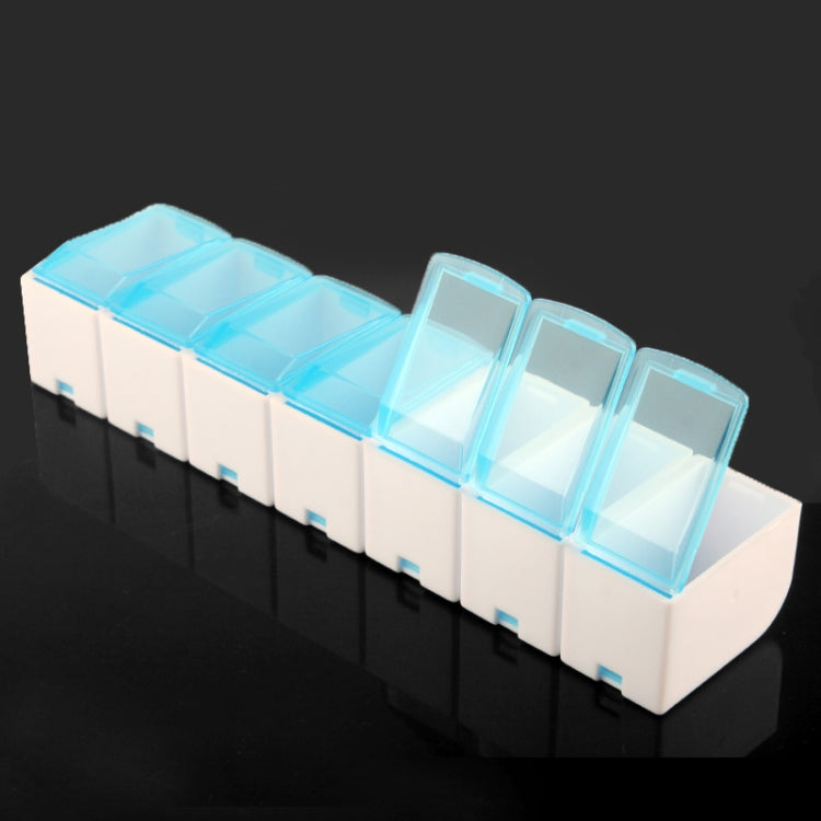 Medicine / Jewelry Organizer / Electronic Parts 7 Grids Plastic Removable Storage Box