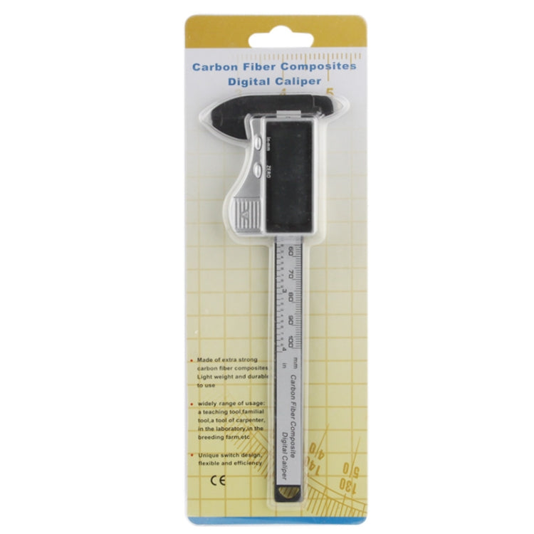 100mm / 4 inch LCD Carbon Fiber Composite Digital Caliper