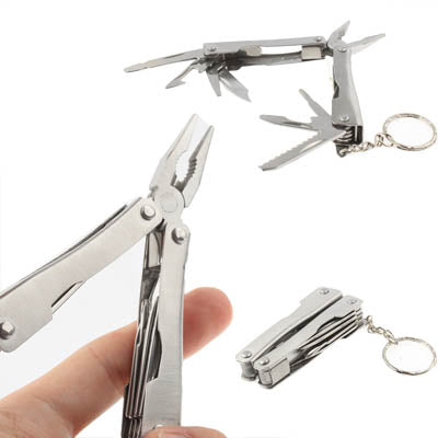 9 in 1 Multi Function Plier Tool Keychain(Silver)